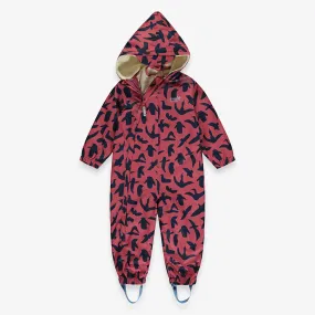 3 in 1 Waterproof Scampsuit, Mauvewood Birds