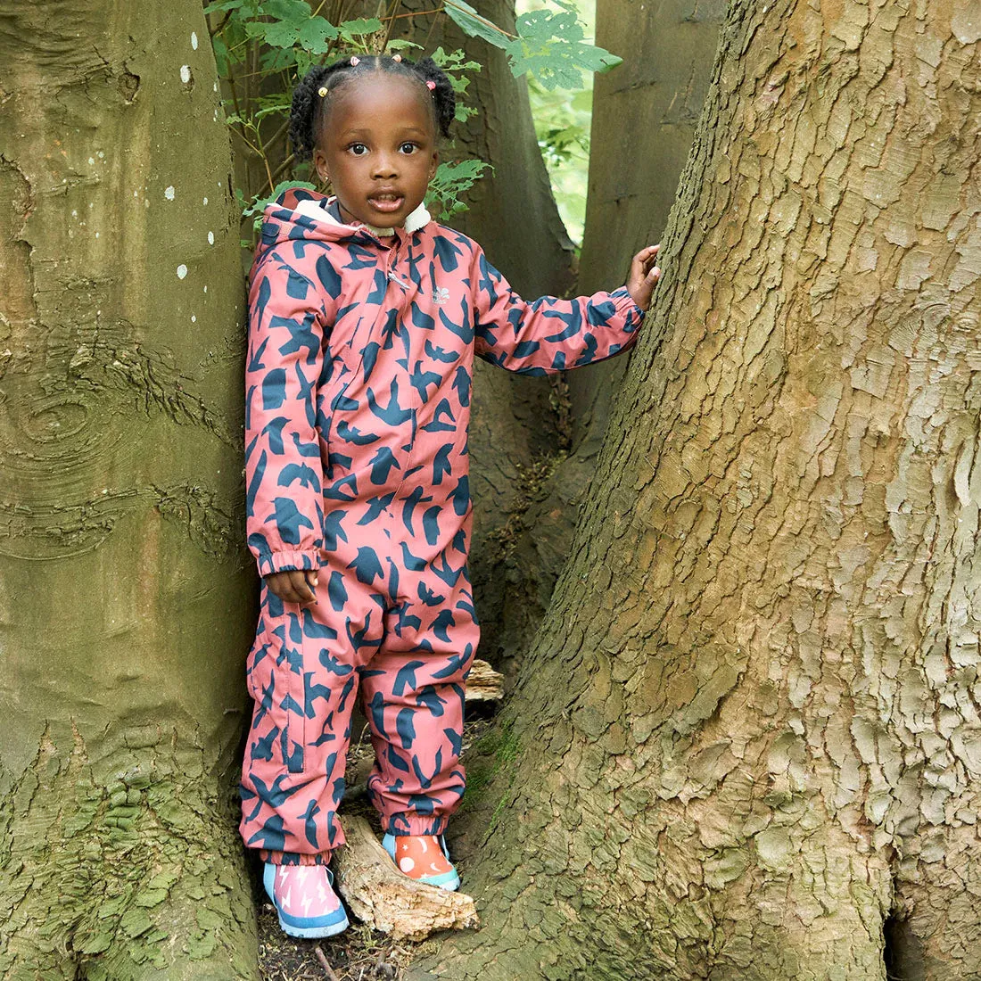 3 in 1 Waterproof Scampsuit, Mauvewood Birds