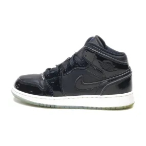 Air Jordan Air Air Jordan 1 Mid Se High-Top Sneakers Leather Black Colour For Women