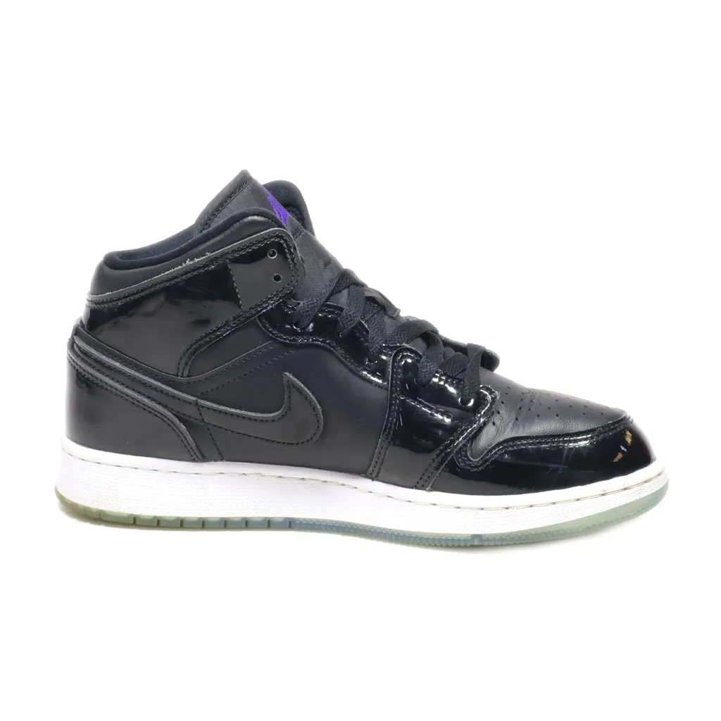 Air Jordan Air Air Jordan 1 Mid Se High-Top Sneakers Leather Black Colour For Women