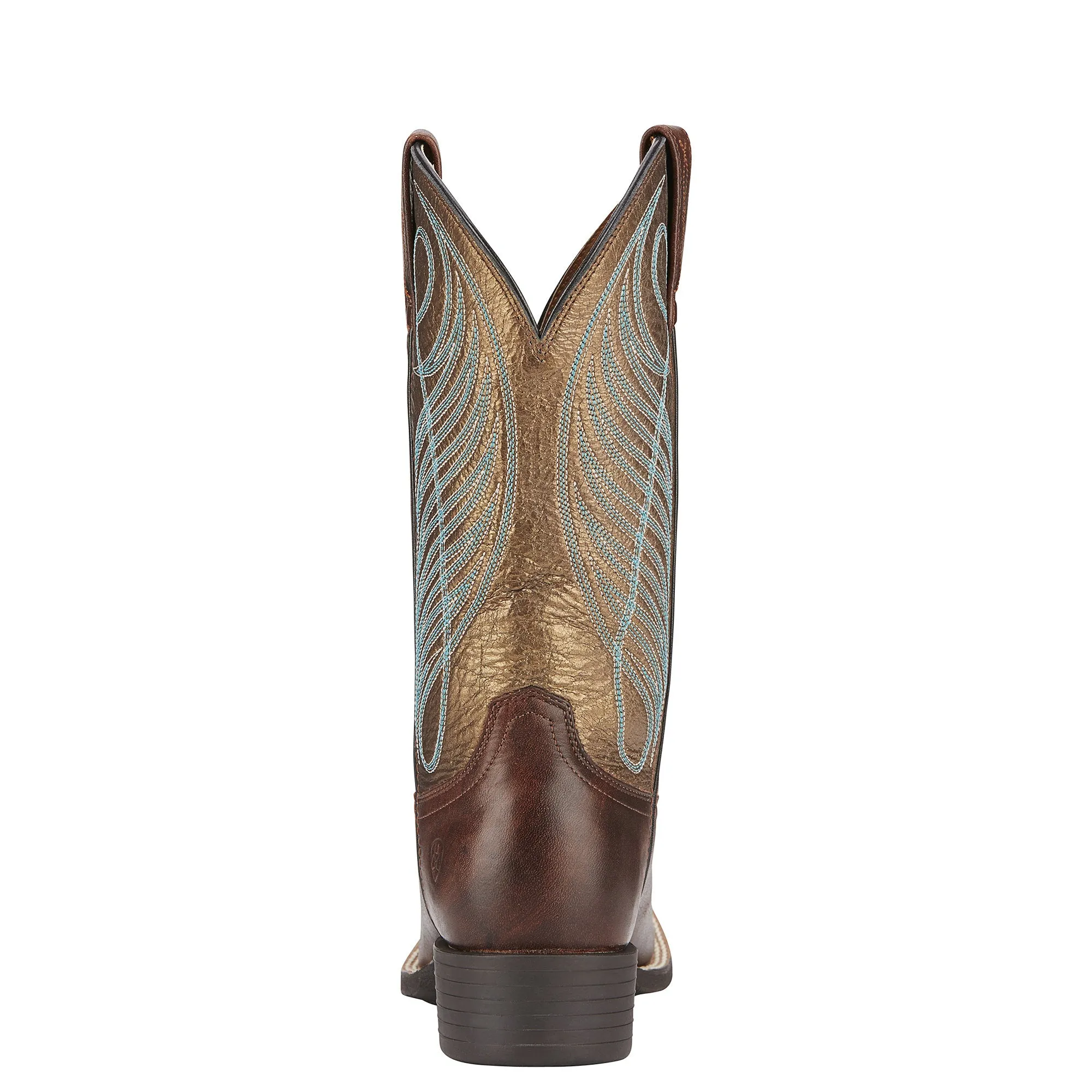 Ariat Women's Round Up Wide Square Toe Western Boot - Yukon Brown