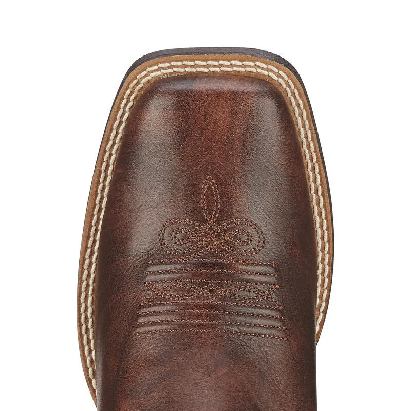 Ariat Women's Round Up Wide Square Toe Western Boot - Yukon Brown
