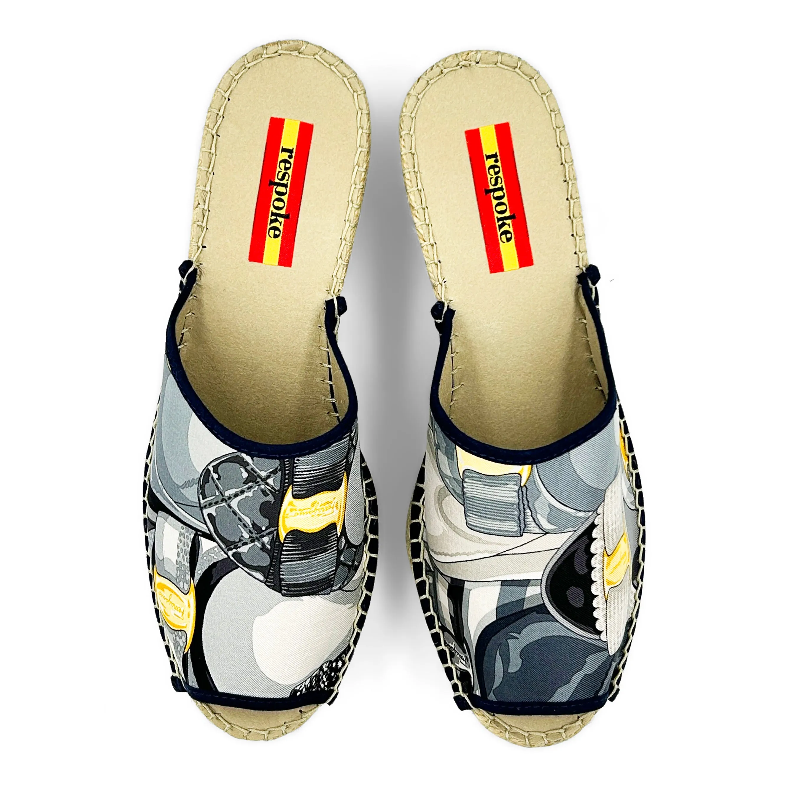 BALLERINA Grey Modern Wedge Espadrilles