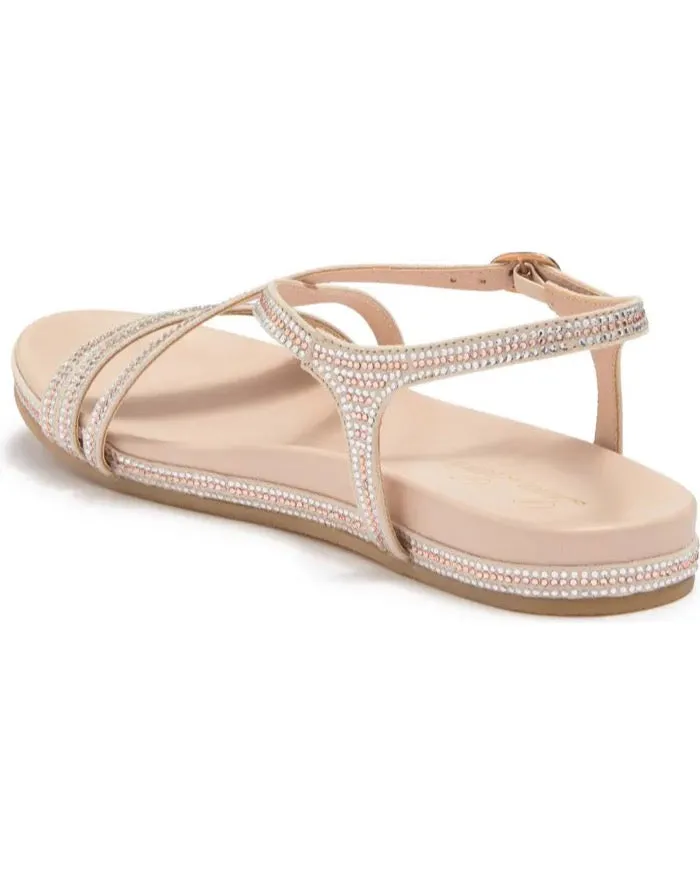 BELLROSE CASUAL SANDAL WITH FAUX CRYSTAL DETAILING