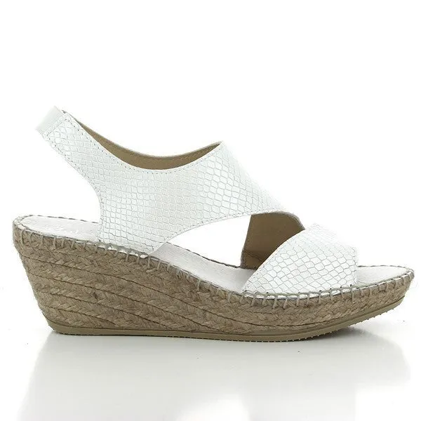 Calzanor 2042 White Slingback Espadrilles