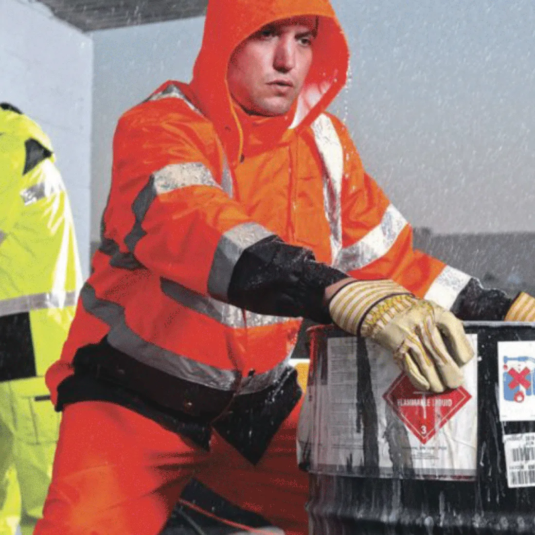 Class 3 Storm Cover Rain Coat - Lime - Small / Medium