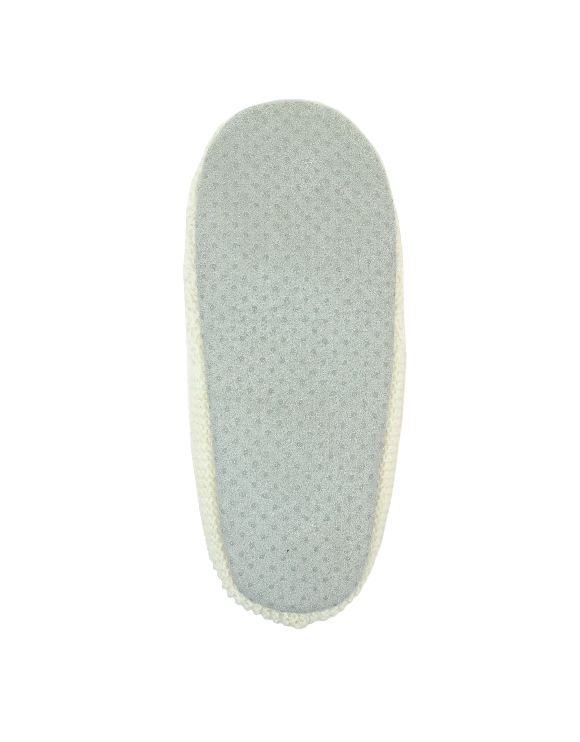 Crochet Sherpa Lined Slipper - Cream