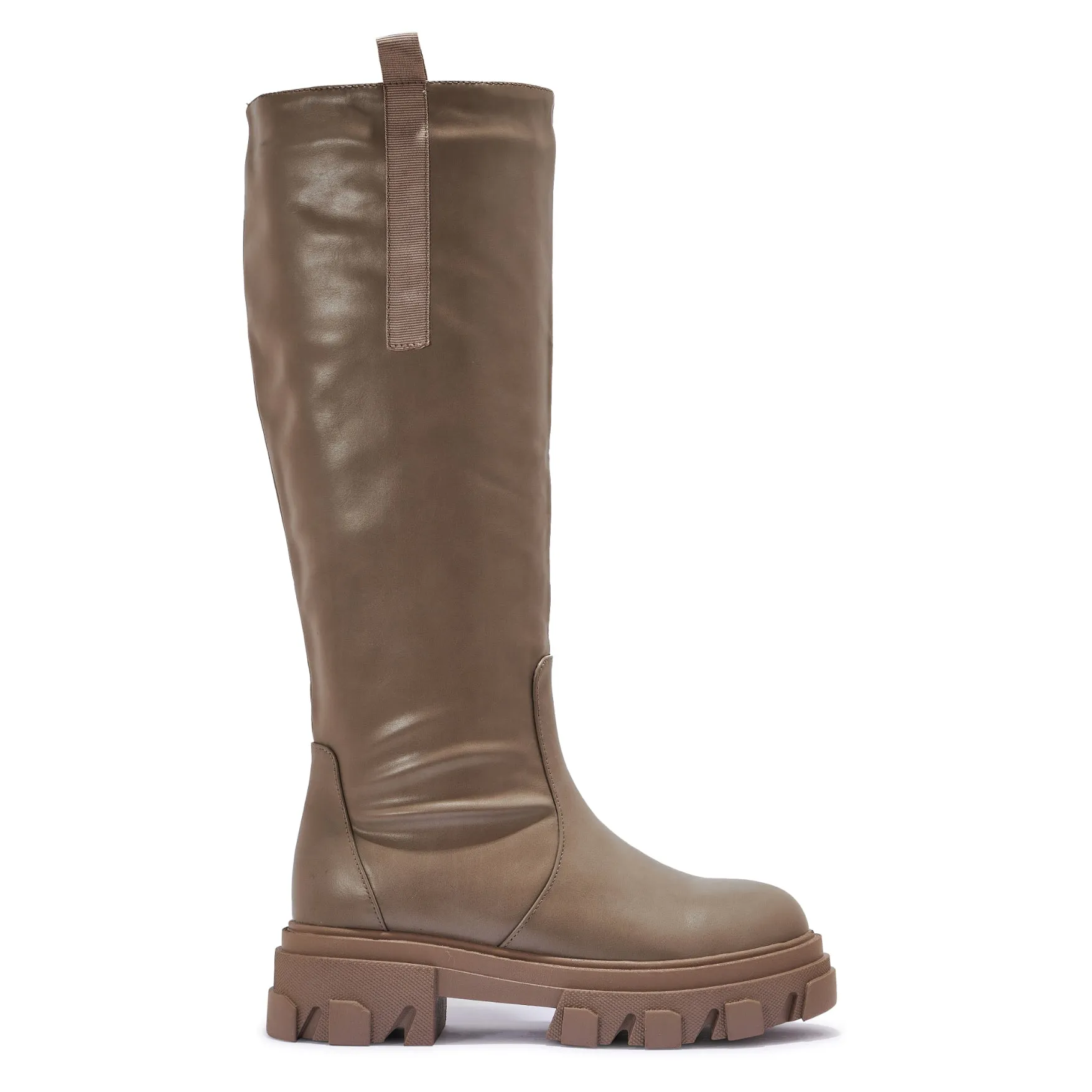 DENAH5 - CHUNKY CLEATED TUBE CALF HEIGHT BOOT