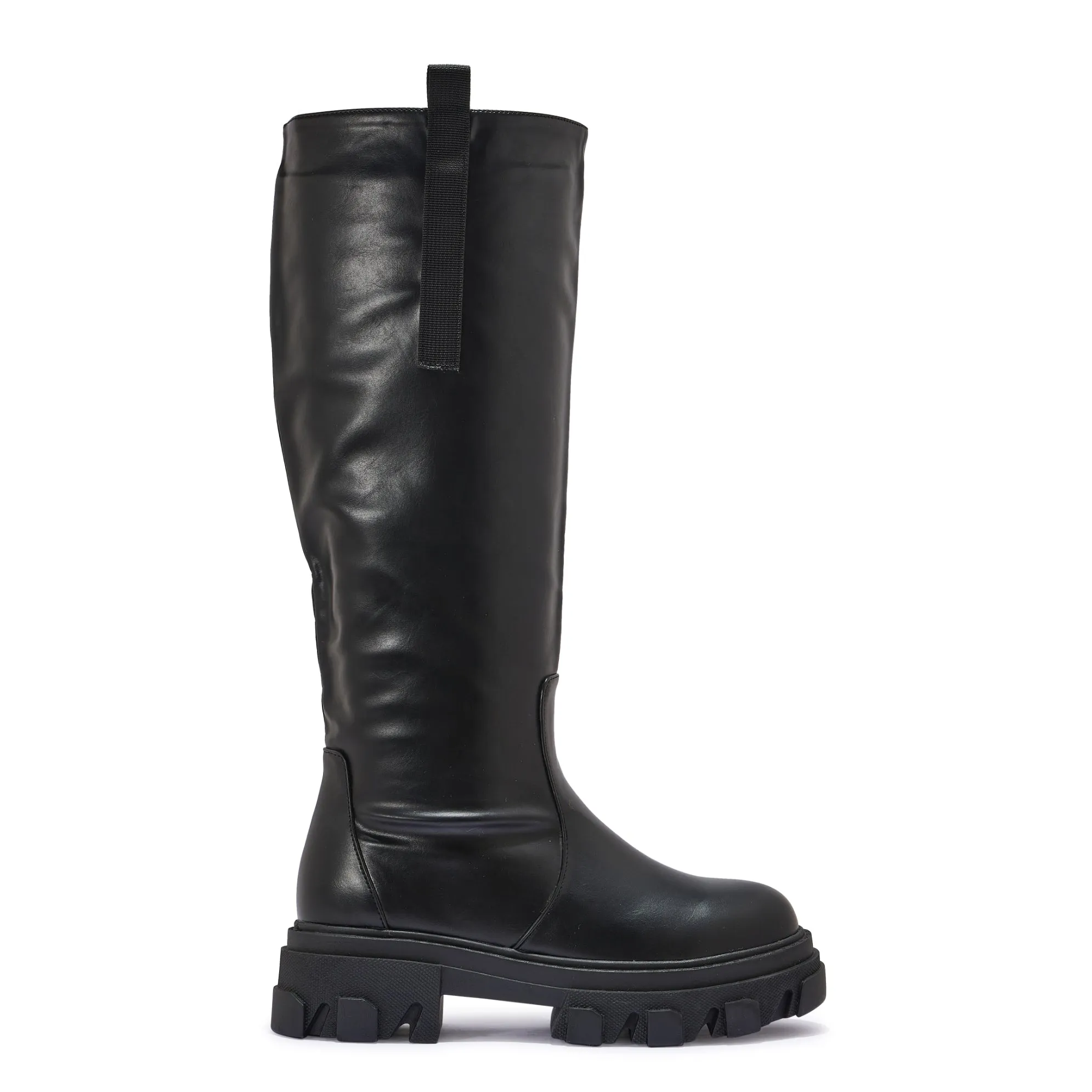 DENAH5 - CHUNKY CLEATED TUBE CALF HEIGHT BOOT