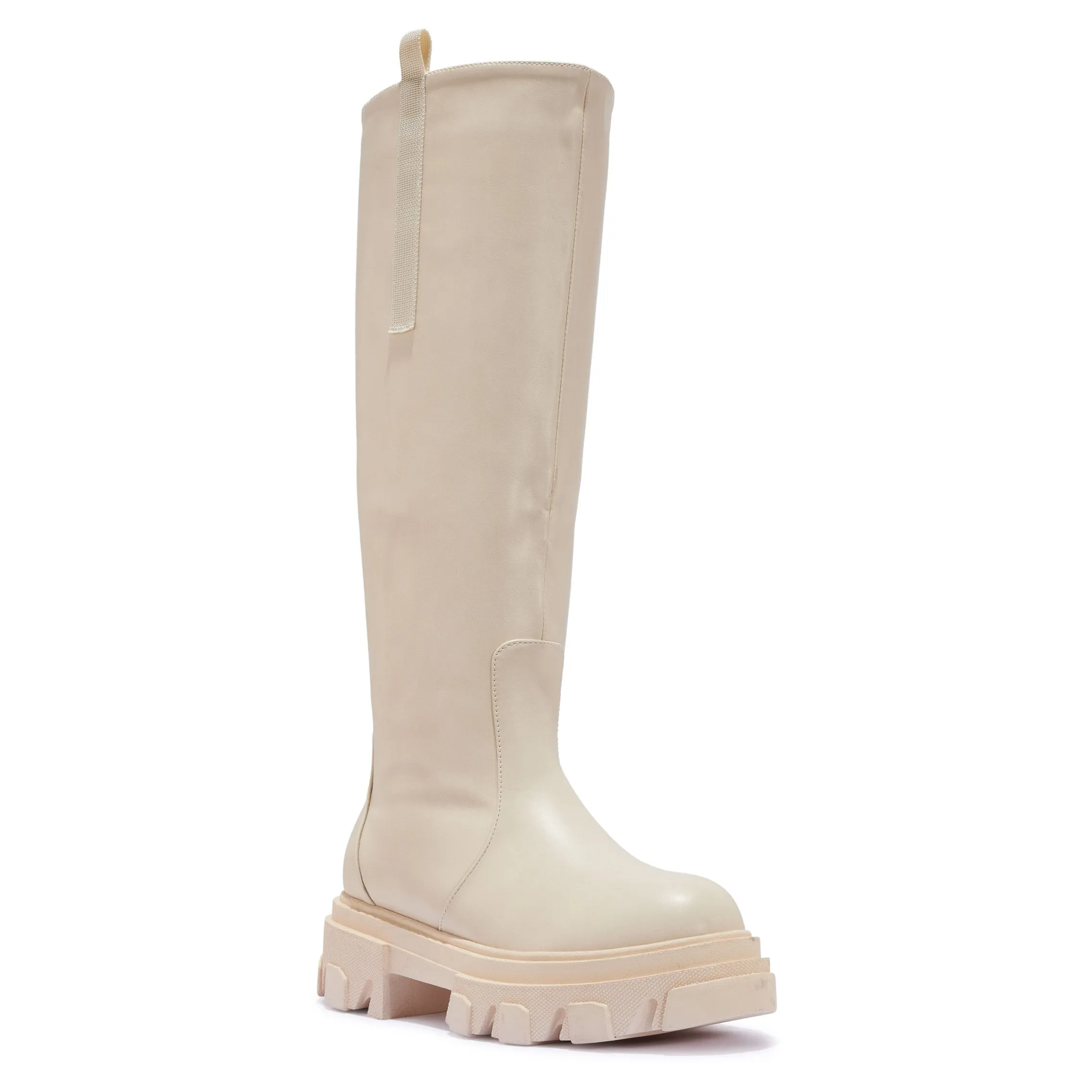 DENAH5 - CHUNKY CLEATED TUBE CALF HEIGHT BOOT
