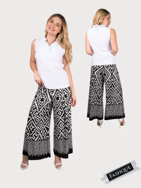 FASHQUE - Pull On Pleated Front Gaucho - P040