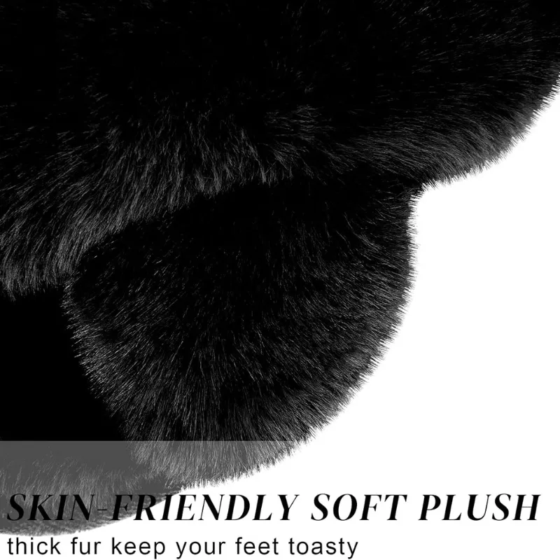Faux Fur Cross Slippers – Soft and Lightweight Fit