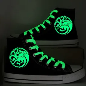 Game of Thrones Canvas Shoes Luminous Shoes High Tops Lighted Sneakers
