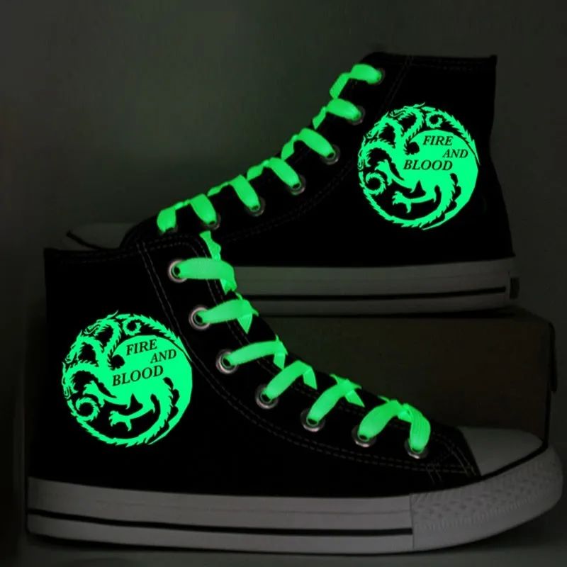 Game of Thrones Canvas Shoes Luminous Shoes High Tops Lighted Sneakers