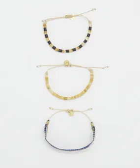Guanábana Bracelet Set in Mustard Yellow
