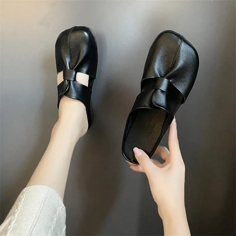 🔥Hot Sale 59% Off🔥Plus-size Cut-Out Design Flat Mules