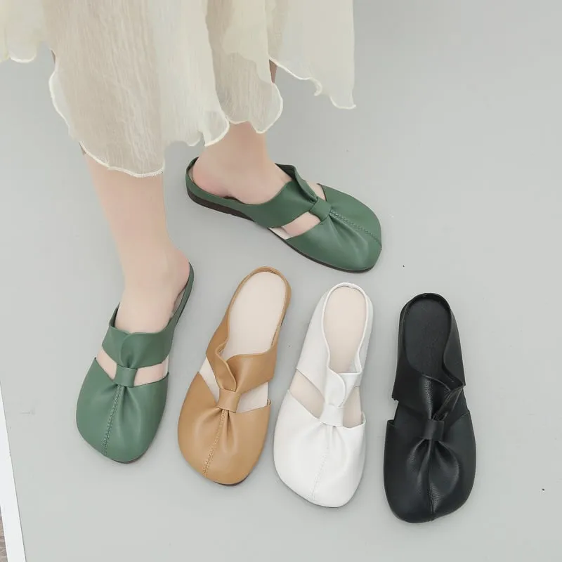 🔥Hot Sale 59% Off🔥Plus-size Cut-Out Design Flat Mules