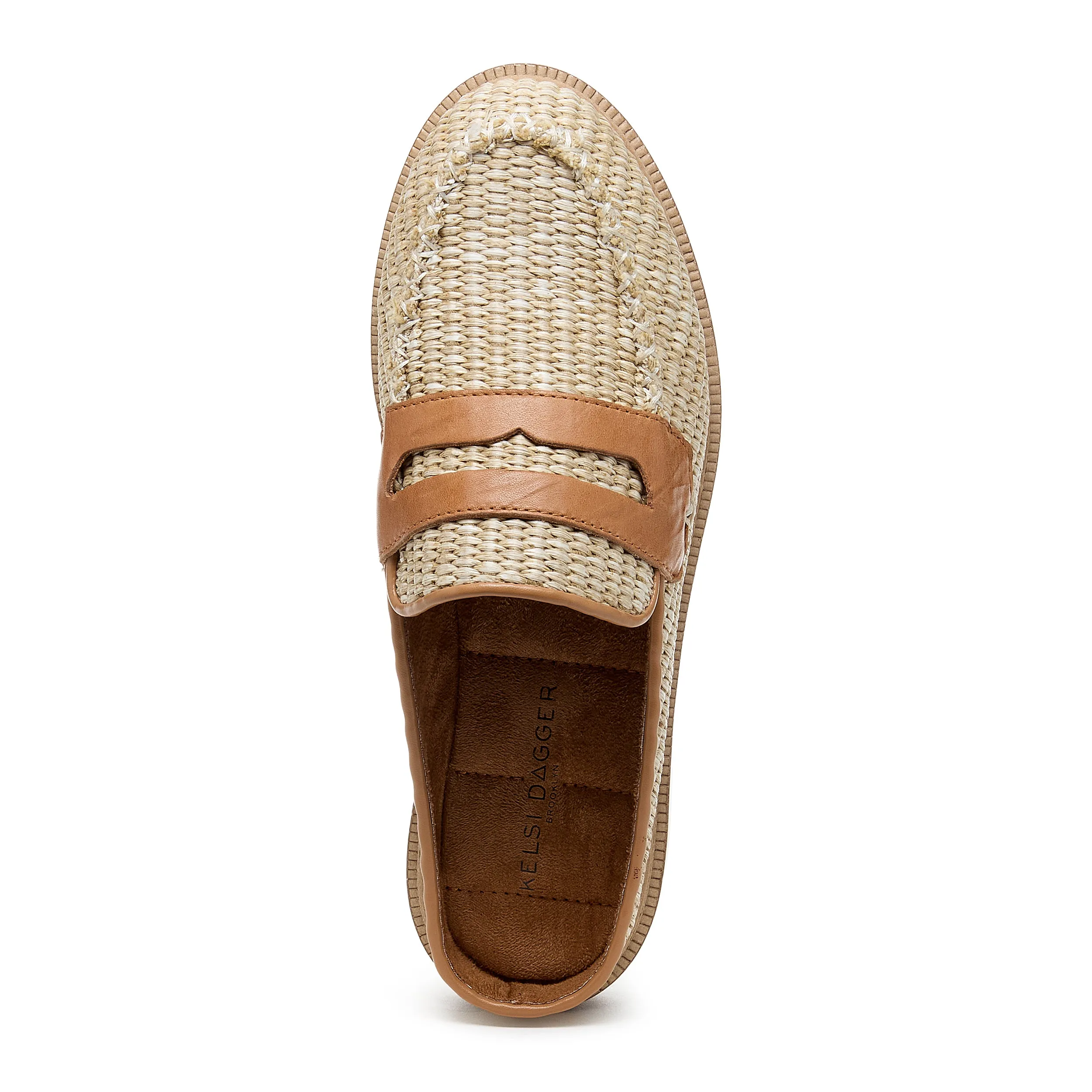 Lock Natural Raffia Loafer Mules