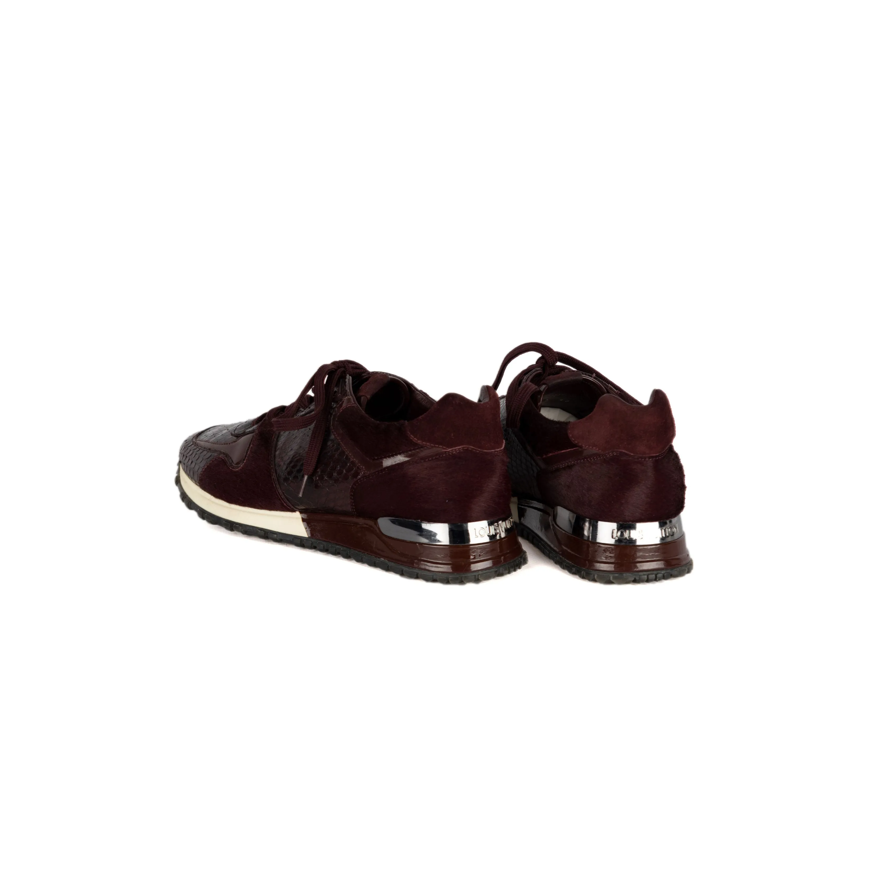 Louis Vuitton Snakeskin and Ponyhair Run Away Sneakers  - '10s