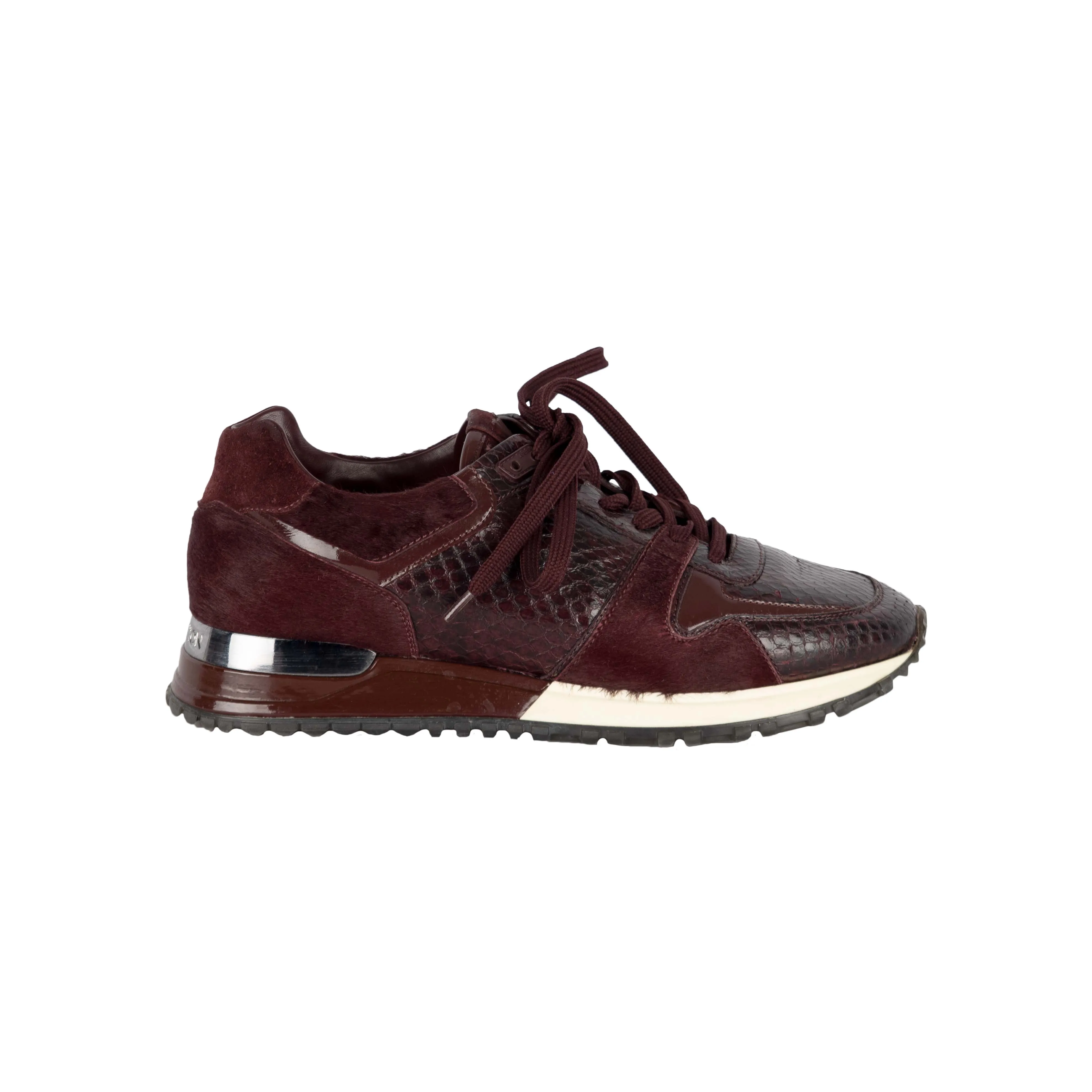 Louis Vuitton Snakeskin and Ponyhair Run Away Sneakers  - '10s
