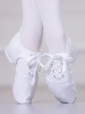 Low Top Jazz Dance Shoes Frenulum-free Canvas Soft Sole Exercise Shoes