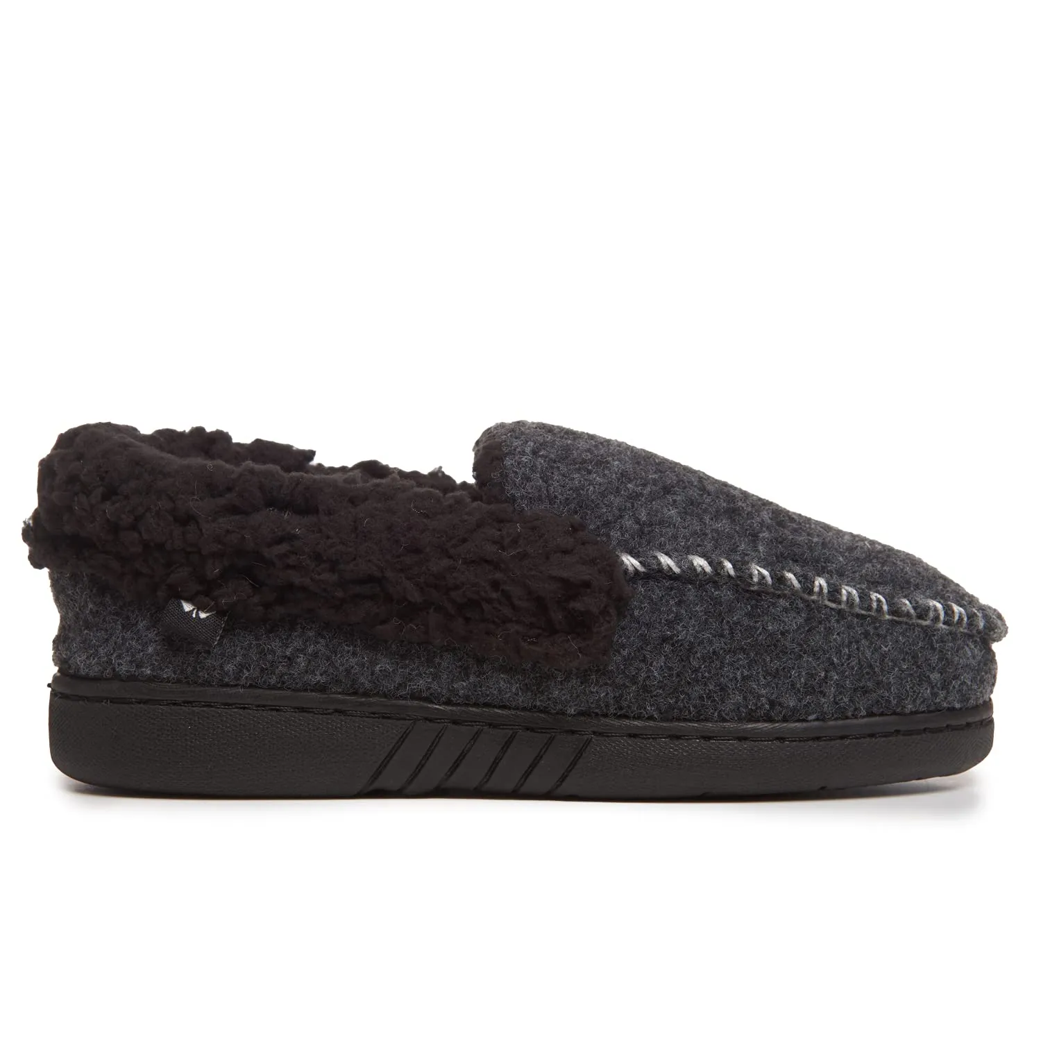 Lucky Brand Boy's Faux Wool A-line House Shoes for Kids, Memory Foam Slippers