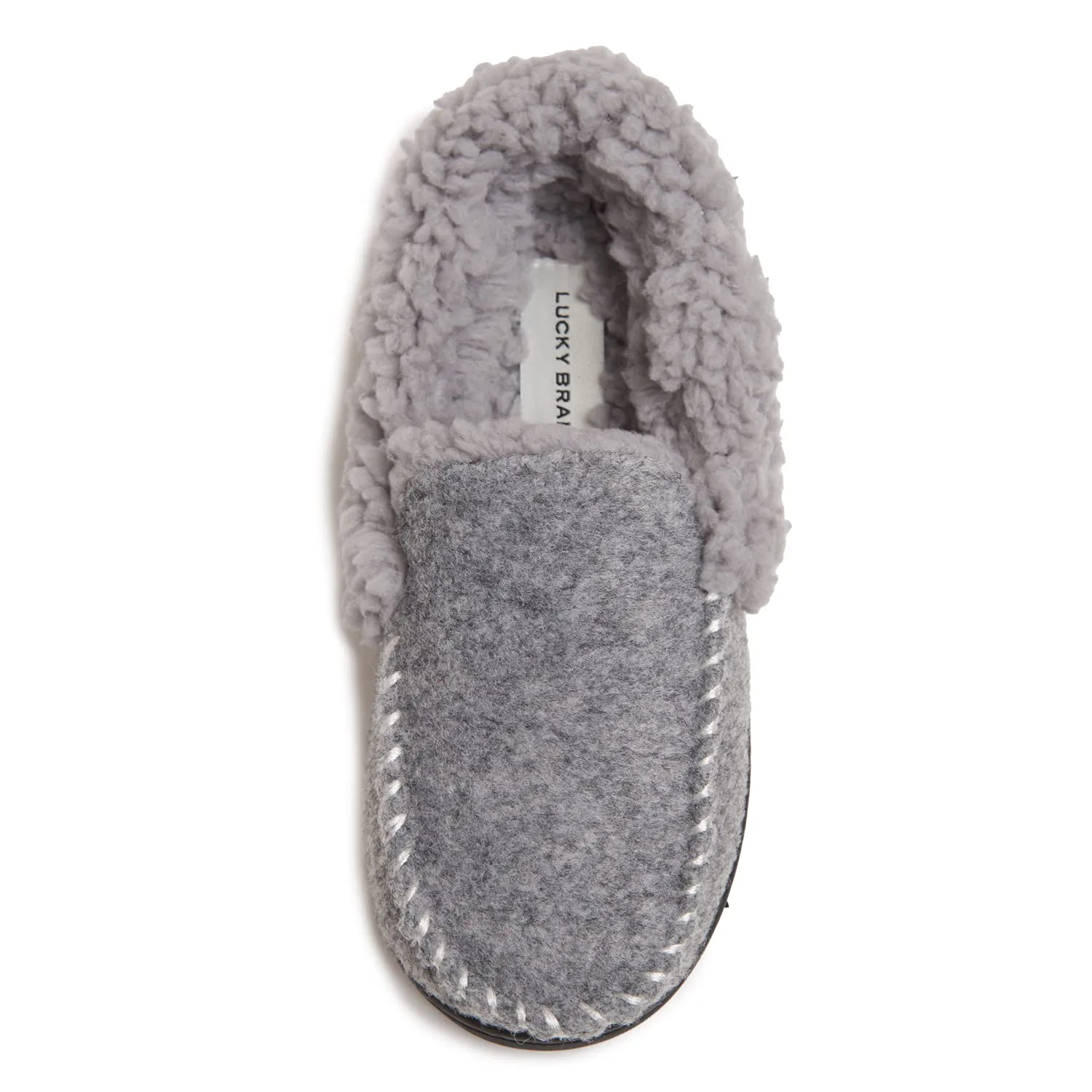 Lucky Brand Boy's Faux Wool A-line House Shoes for Kids, Memory Foam Slippers