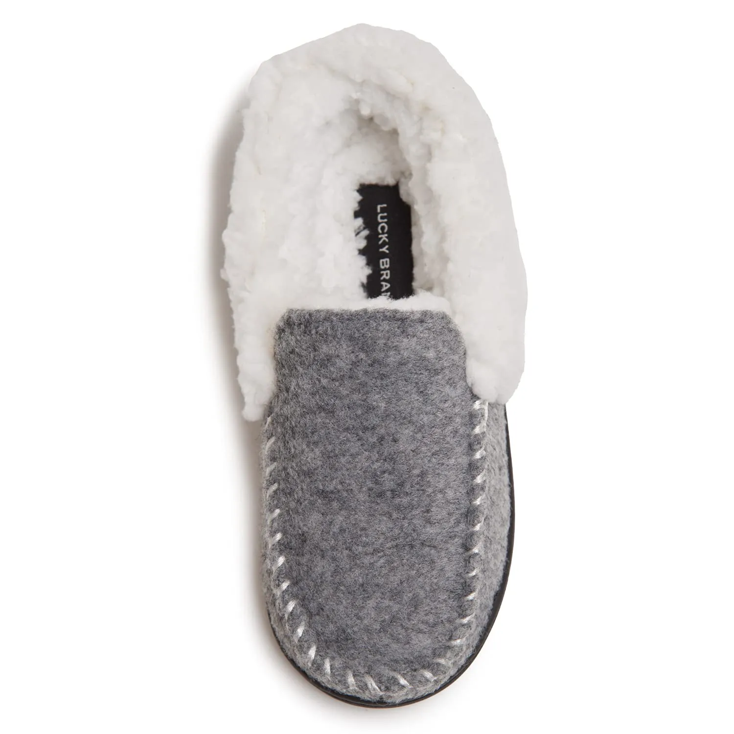 Lucky Brand Boy's Faux Wool A-line House Shoes for Kids, Memory Foam Slippers
