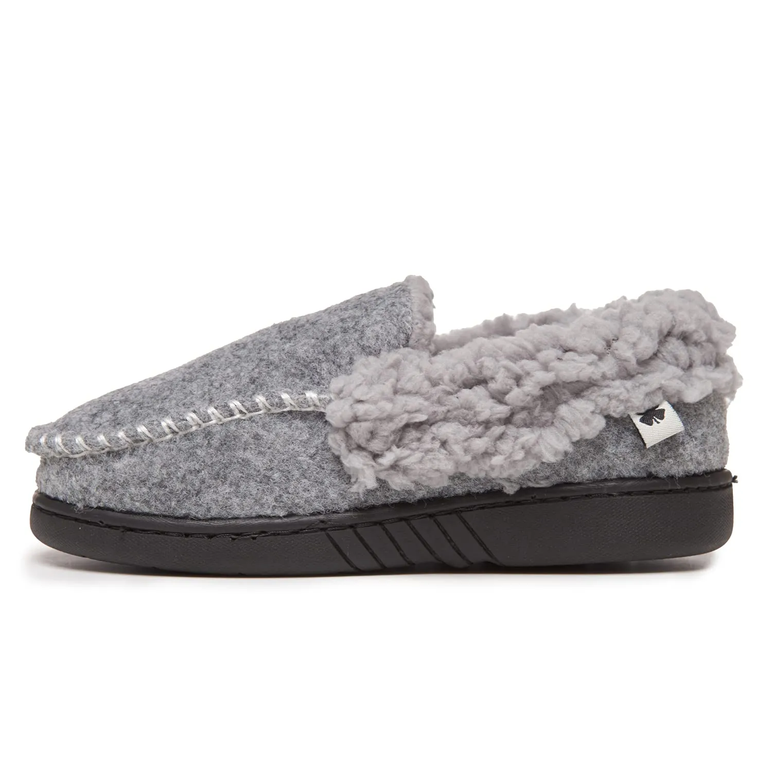 Lucky Brand Boy's Faux Wool A-line House Shoes for Kids, Memory Foam Slippers