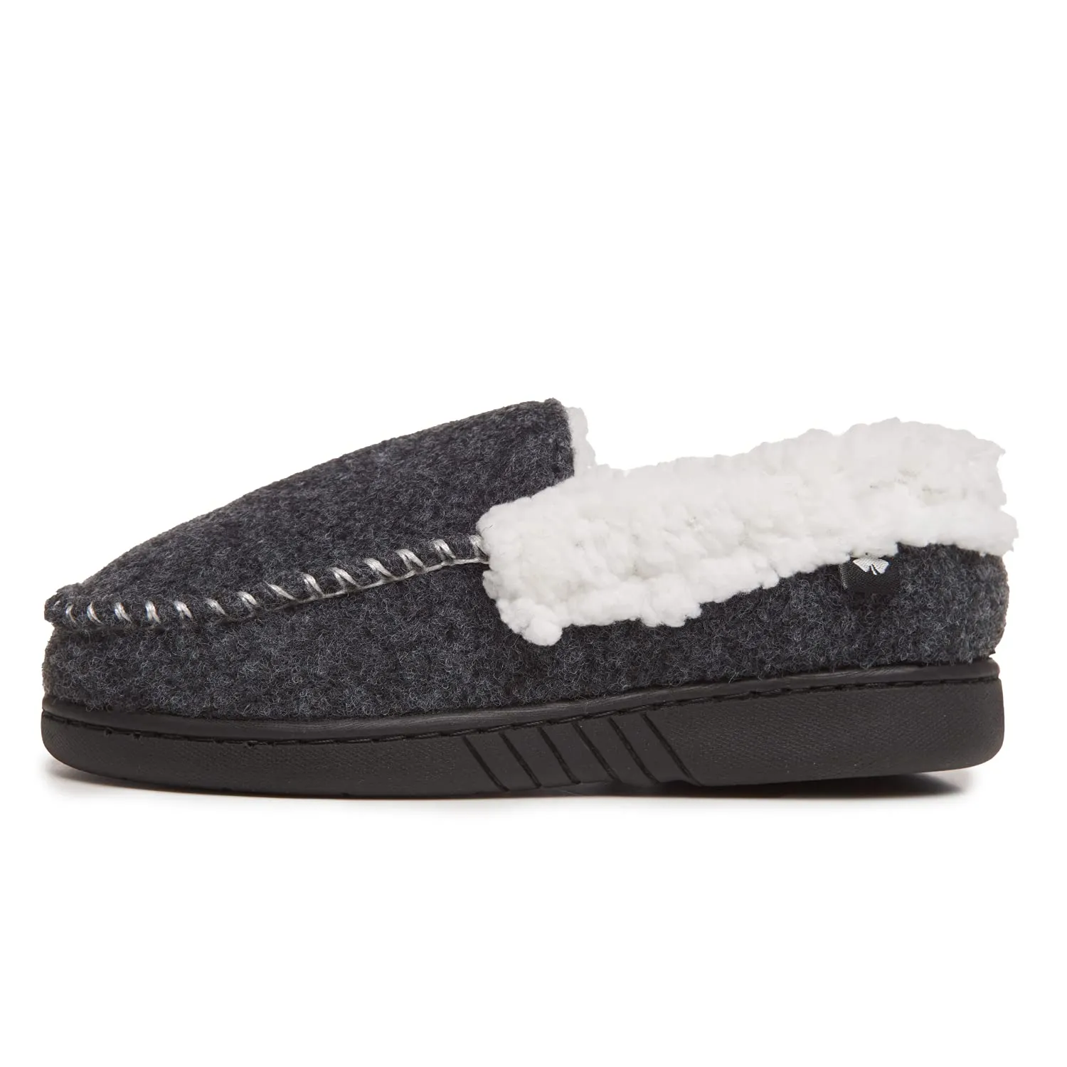 Lucky Brand Boy's Faux Wool A-line House Shoes for Kids, Memory Foam Slippers