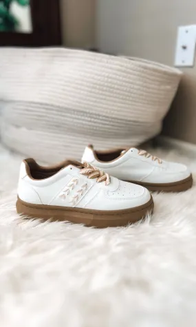 Maya Vegan Leather Stitch Sneakers