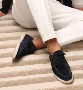 MenLace - Heren Suède Veterschoenen Loafers met Gevoerde Binnenzool en Modern Ontwerp