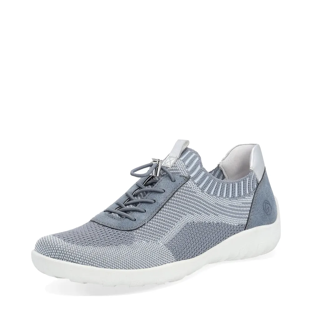 Remonte Women's Liv 18 Knit Sneaker in Jeans Blue