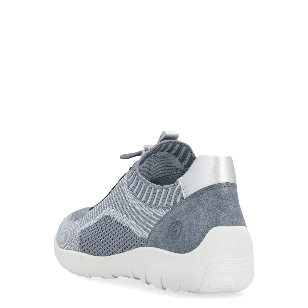 Remonte Women's Liv 18 Knit Sneaker in Jeans Blue