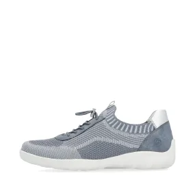 Remonte Women's Liv 18 Knit Sneaker in Jeans Blue