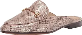 Sam Edelman Linnie Sesame Chain Embellished Slip On Almond Toe Flat Mules