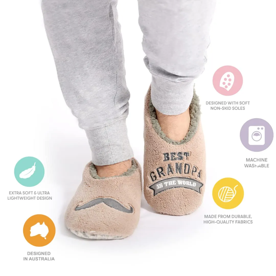 Splosh Men's Brown Grandpa Slippers