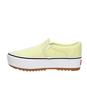 Vans Asher Platform Canvas Shoes Slip On Style - Light Green 8